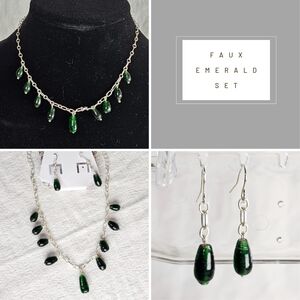 Elegant Green Jewelry Set